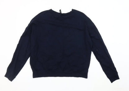 H&M Women's Blue Pullover Sweatshirt - Size L