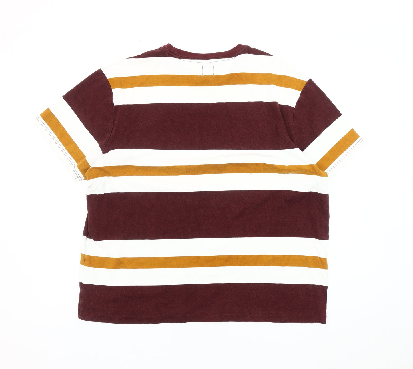River Island Men's Multicoloured Striped XL T-Shirt