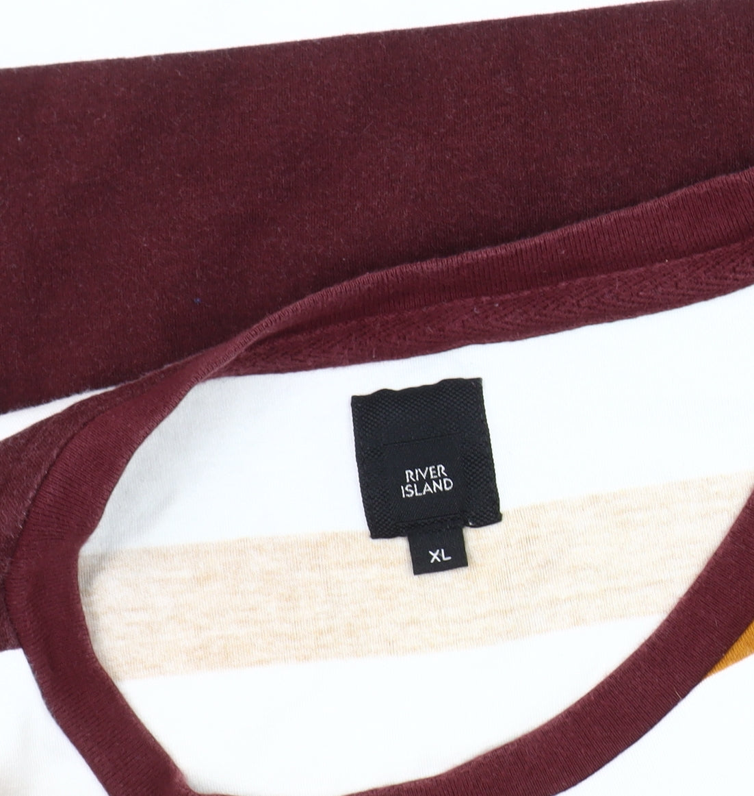 River Island Men's Multicoloured Striped XL T-Shirt