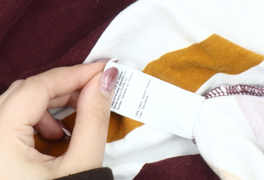 River Island Men's Multicoloured Striped XL T-Shirt