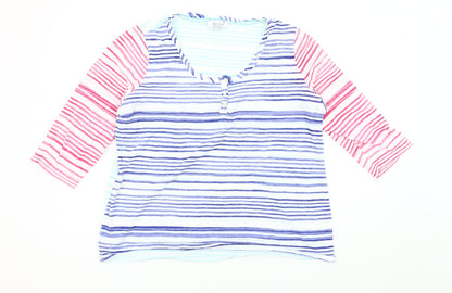 Per Una Women's Multicoloured Striped T-Shirt Size 18