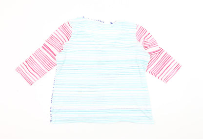 Per Una Women's Multicoloured Striped T-Shirt Size 18