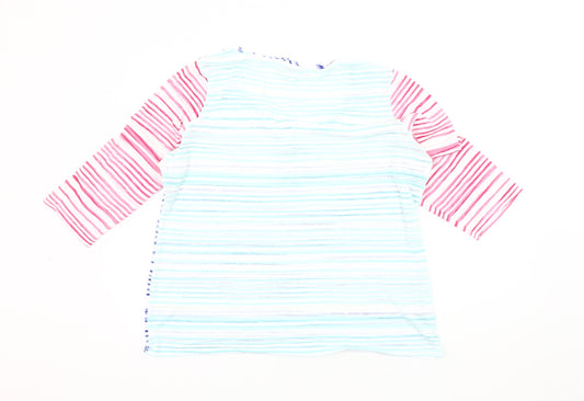 Per Una Women's Multicoloured Striped T-Shirt Size 18
