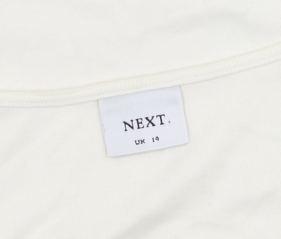 Womens UK Size 14 NEXT Ivory Basic T-Shirt