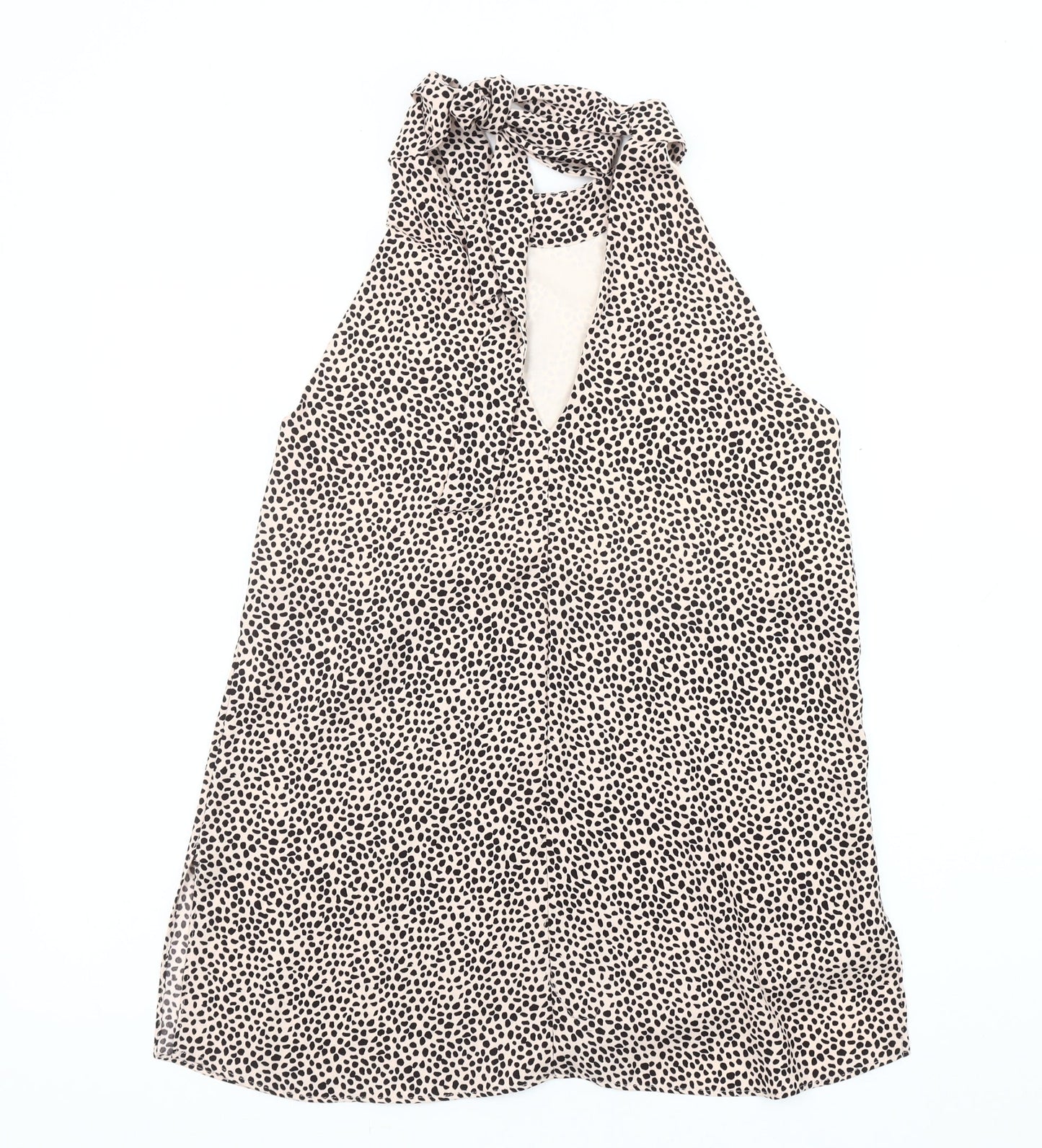 Womens UK Size 8 River Island Beige Basic Blouse