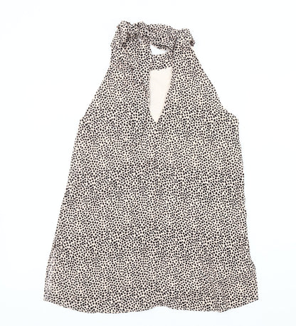 Womens UK Size 8 River Island Beige Basic Blouse