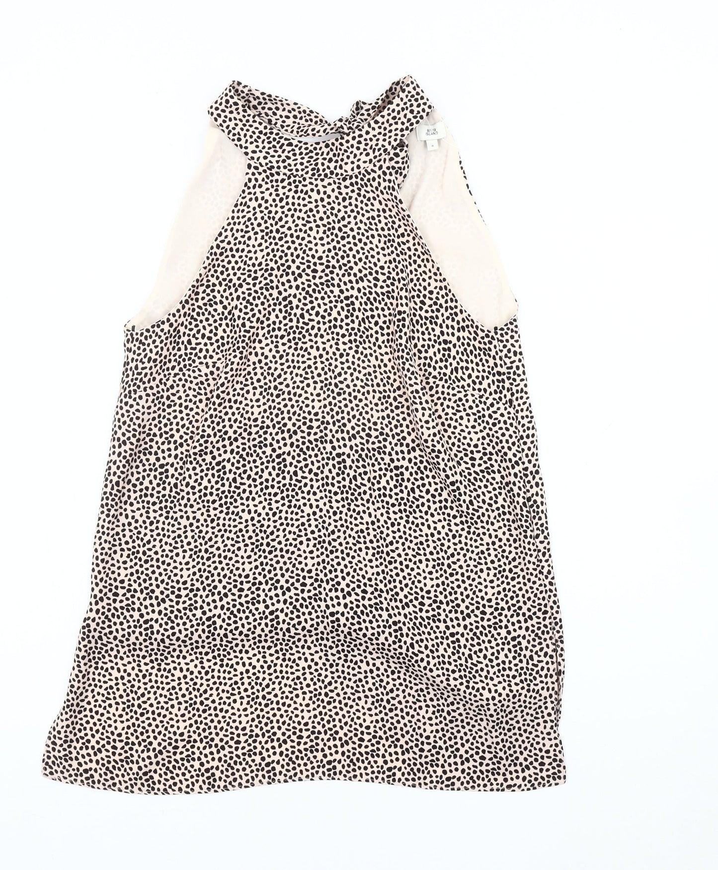 Womens UK Size 8 River Island Beige Basic Blouse