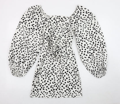 River Island Women’s White Animal Print Bodycon Dress
