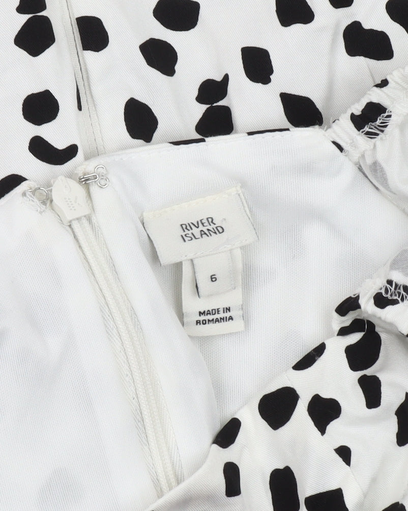 River Island Women’s White Animal Print Bodycon Dress