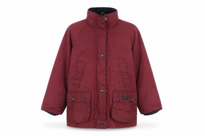 Front view of Oxford Blue boys’ red cotton jacket 7-8 years