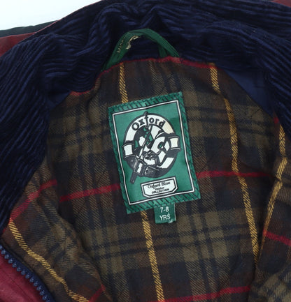 Oxford Blue Boys Red Cotton Jacket 7-8 Years