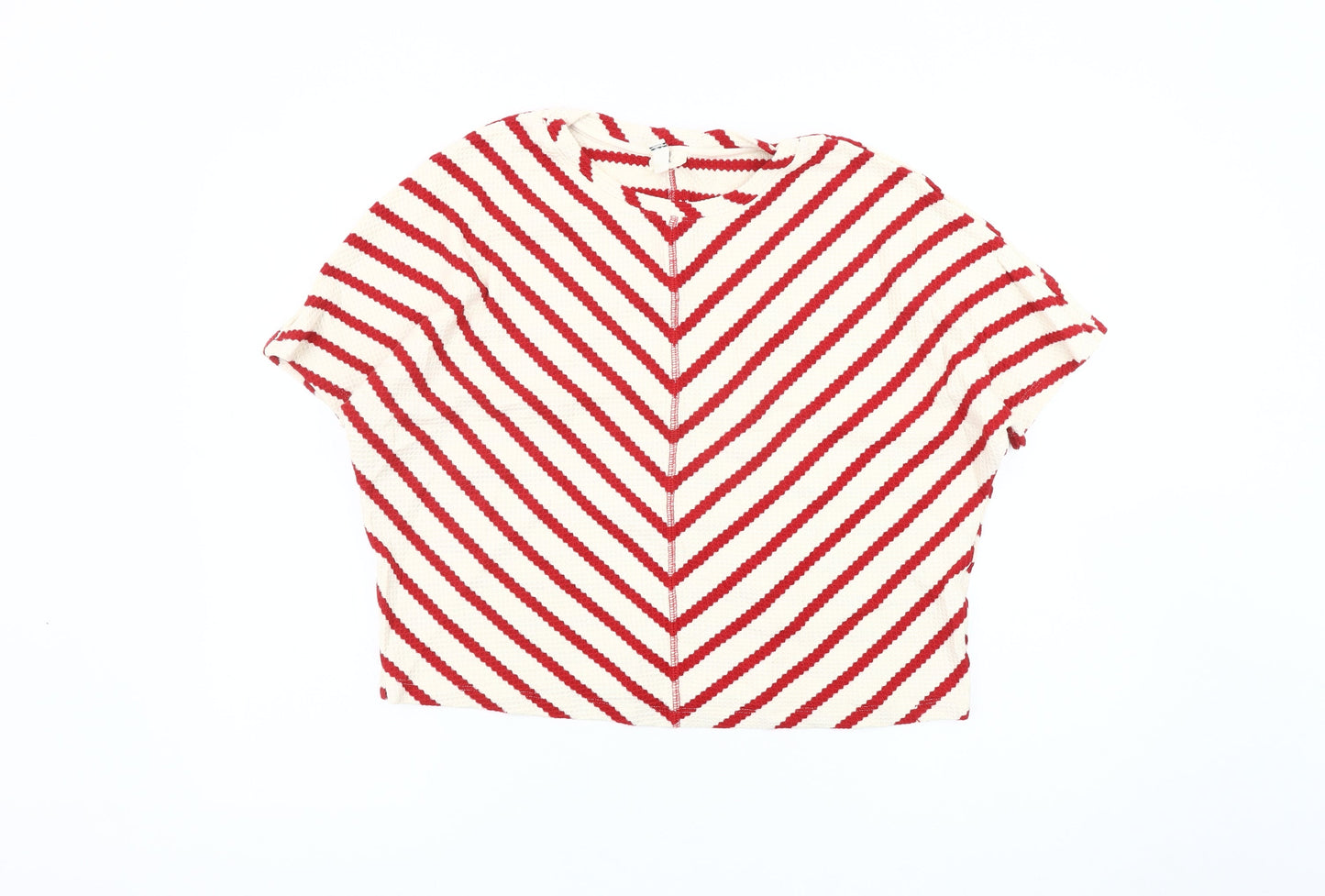 Womens UK Size M River Island Red Cropped T-Shirt