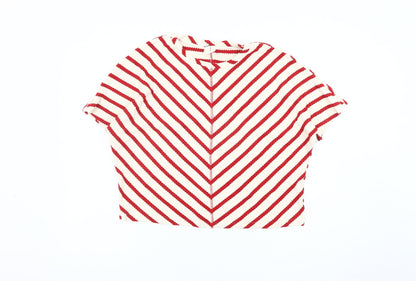 Womens UK Size M River Island Red Cropped T-Shirt