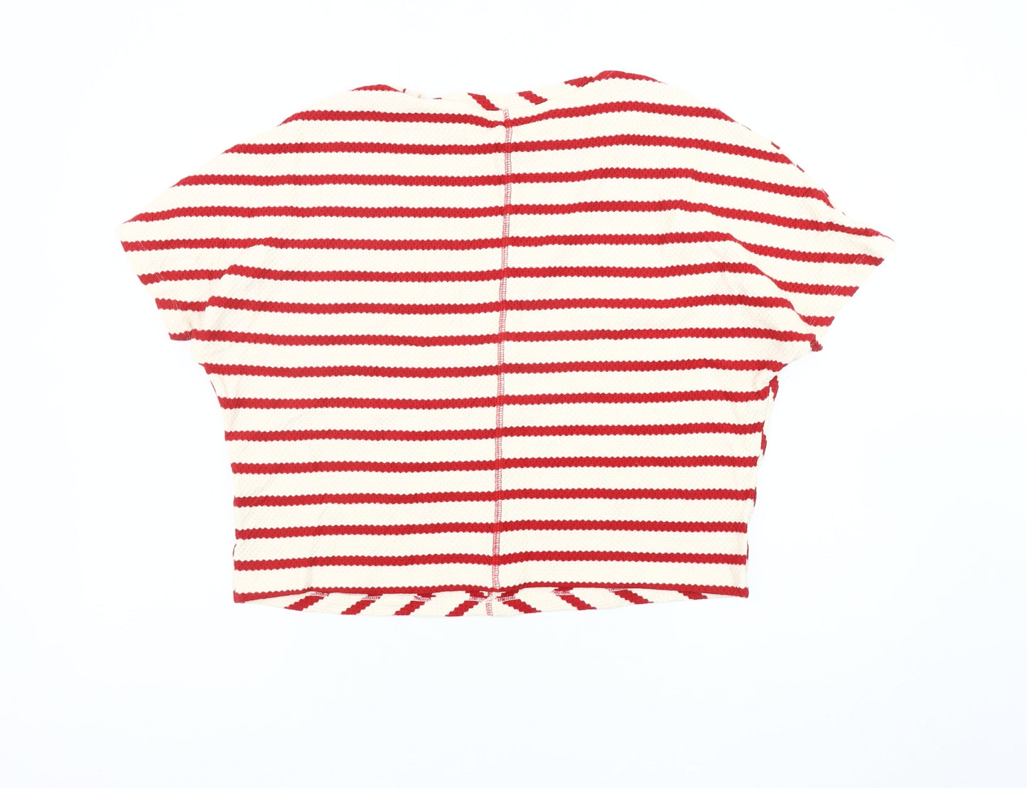 Womens UK Size M River Island Red Cropped T-Shirt