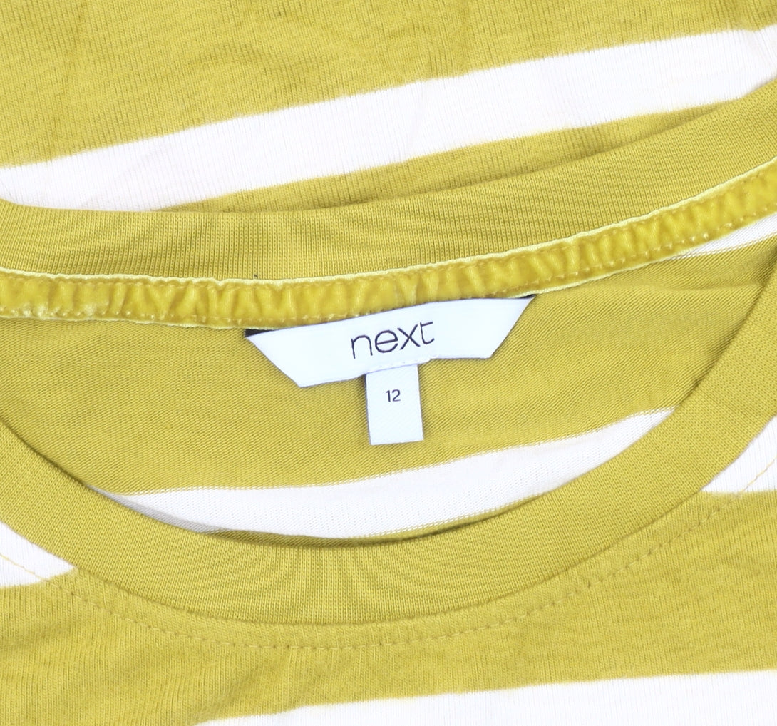 Womens UK Size 12 NEXT Yellow Basic T-Shirt