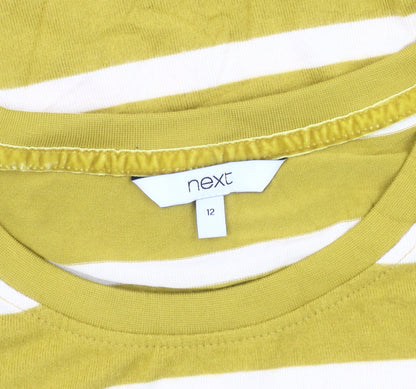 Womens UK Size 12 NEXT Yellow Basic T-Shirt