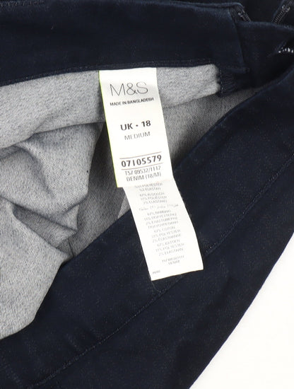 Womens UK Size 18 Marks and Spencer Regular Fit  Black Trousers