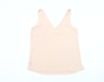 Wallis Women's Beige Tank Top Size 10 Regular V-Neck