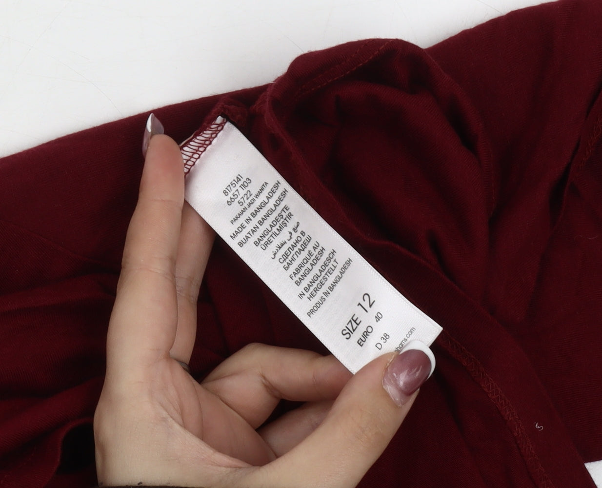 Womens UK Size 12 Red Herring Red Tunic Blouse