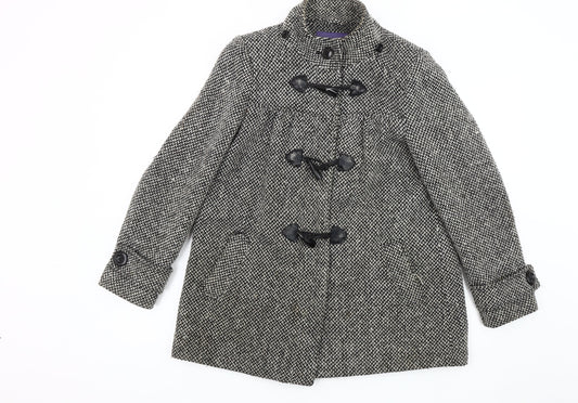 Autonomy Women's Grey Herringbone Duffel Coat Size 8