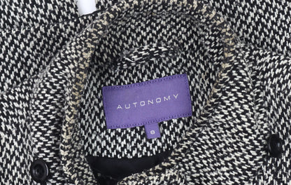 Autonomy Women's Grey Herringbone Duffel Coat Size 8