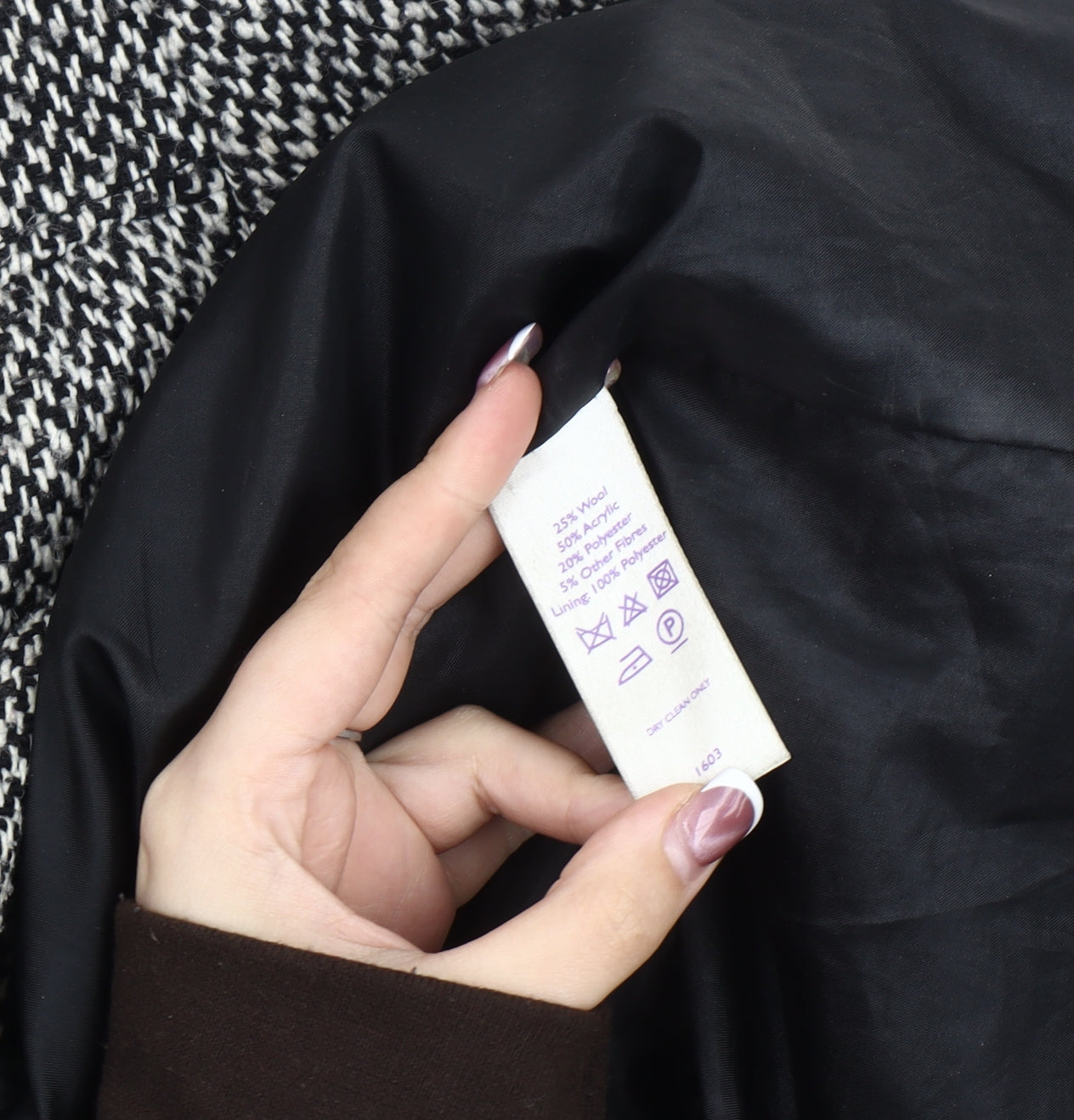 Autonomy Women's Grey Herringbone Duffel Coat Size 8