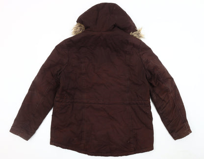 Womens UK Size 18 Dorothy Perkins Brown Parka Coat
