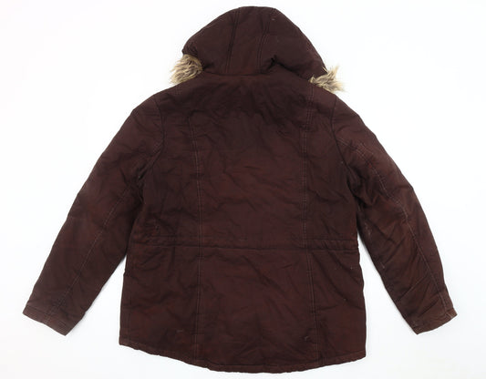 Womens UK Size 18 Dorothy Perkins Brown Parka Coat