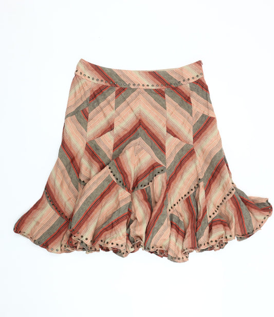 Fenn Wright Manson Women's Multicoloured Linen Skirt, Size 16