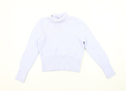 Zara Women's Purple Roll Neck Pullover Jumper, Size M