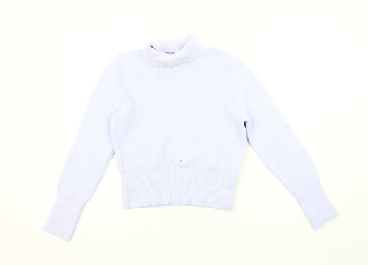Zara Women's Purple Roll Neck Pullover Jumper, Size M