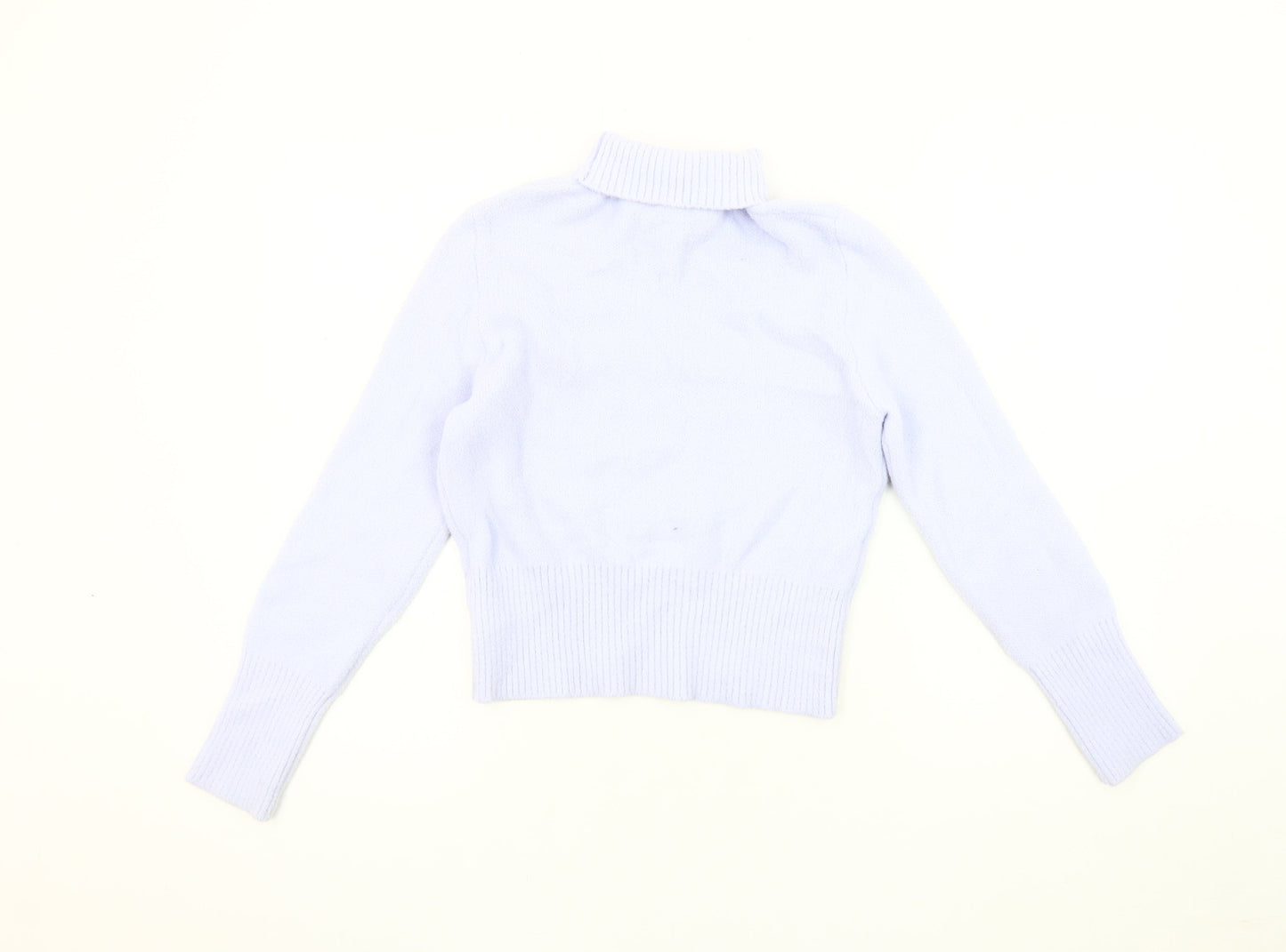 Zara Women's Purple Roll Neck Pullover Jumper, Size M