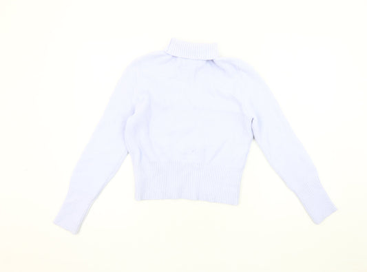 Zara Women's Purple Roll Neck Pullover Jumper, Size M