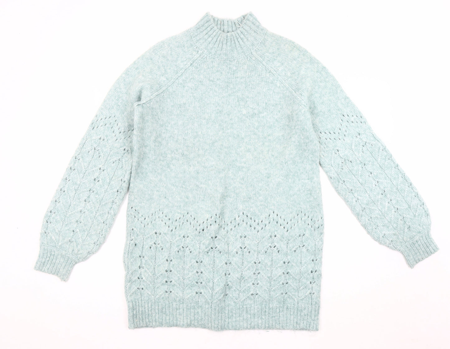 Womens UK Size UK 12 M&Co Green Pullover Jumper