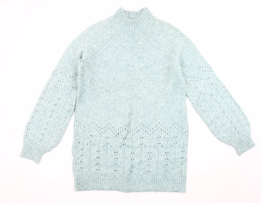 Womens UK Size UK 12 M&Co Green Pullover Jumper