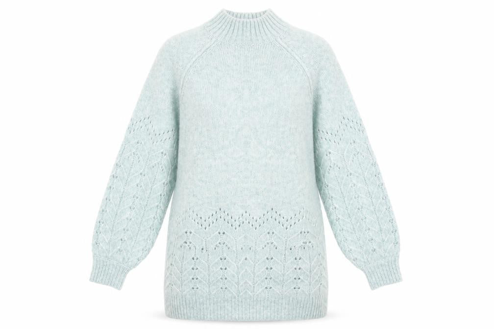 Womens UK Size UK 12 M&Co Green Pullover Jumper