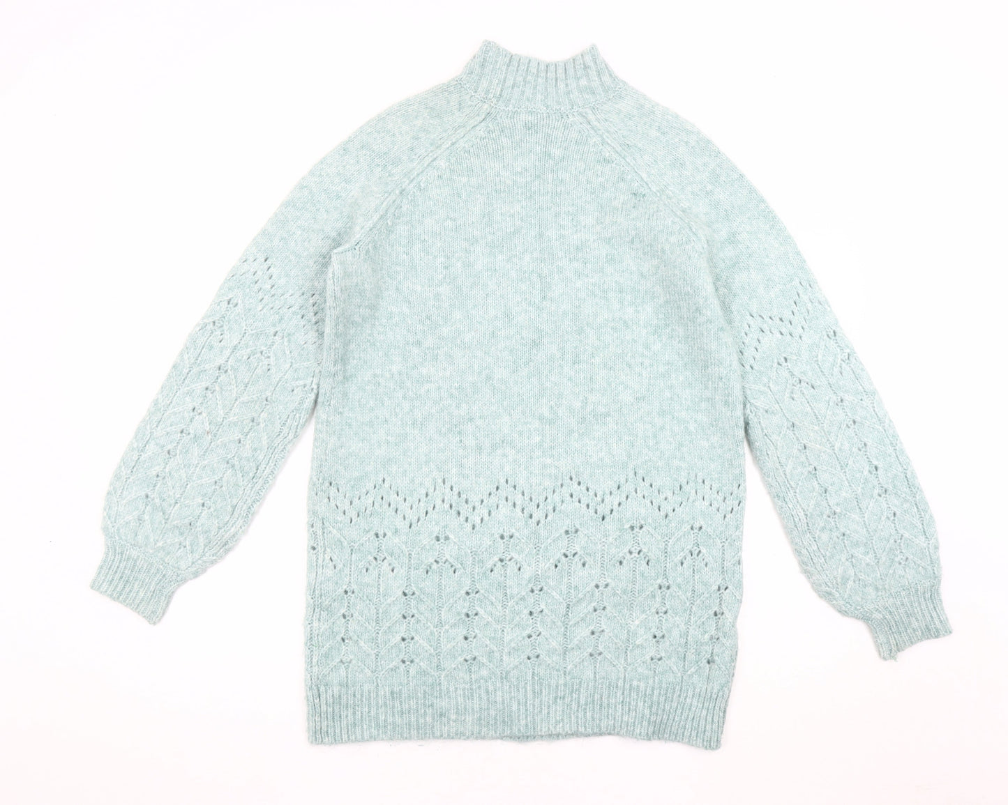 Womens UK Size UK 12 M&Co Green Pullover Jumper