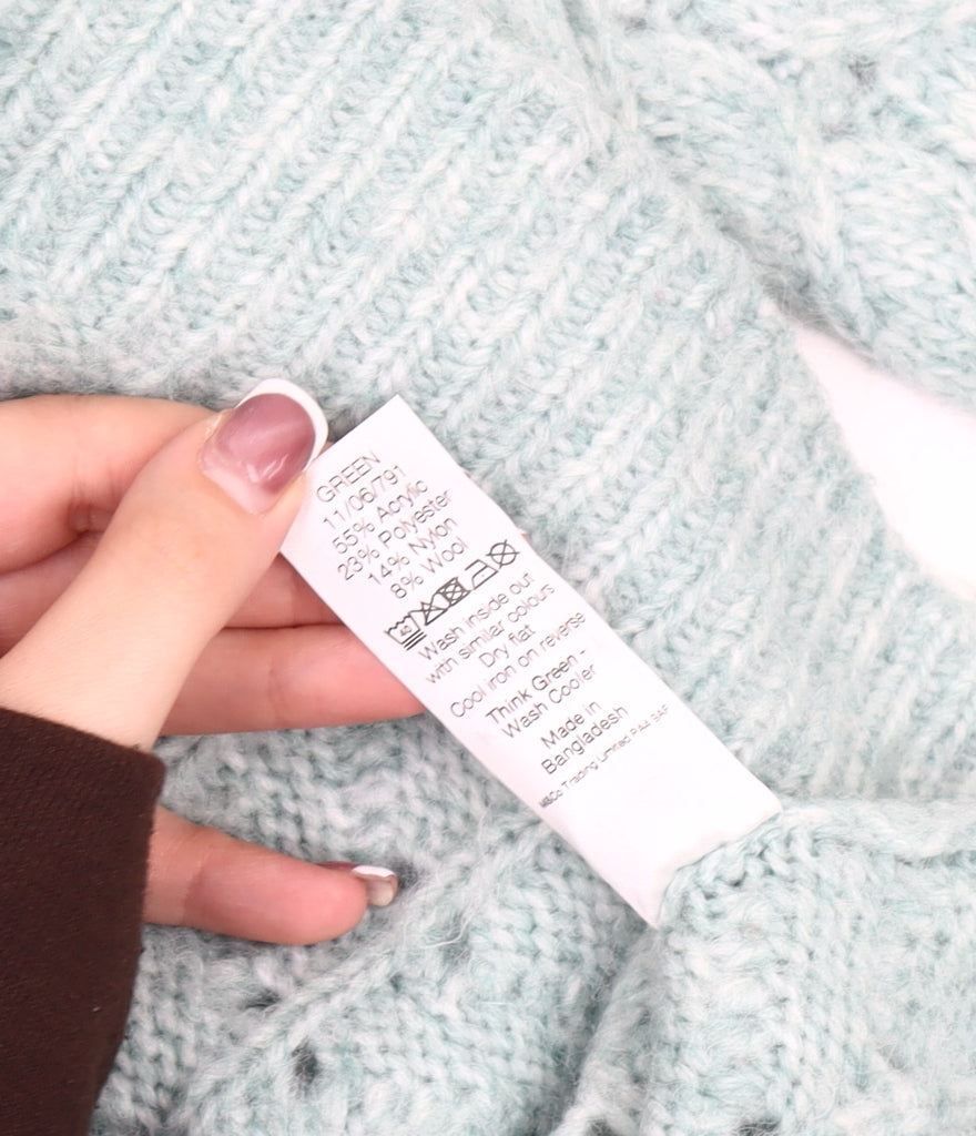 Womens UK Size UK 12 M&Co Green Pullover Jumper