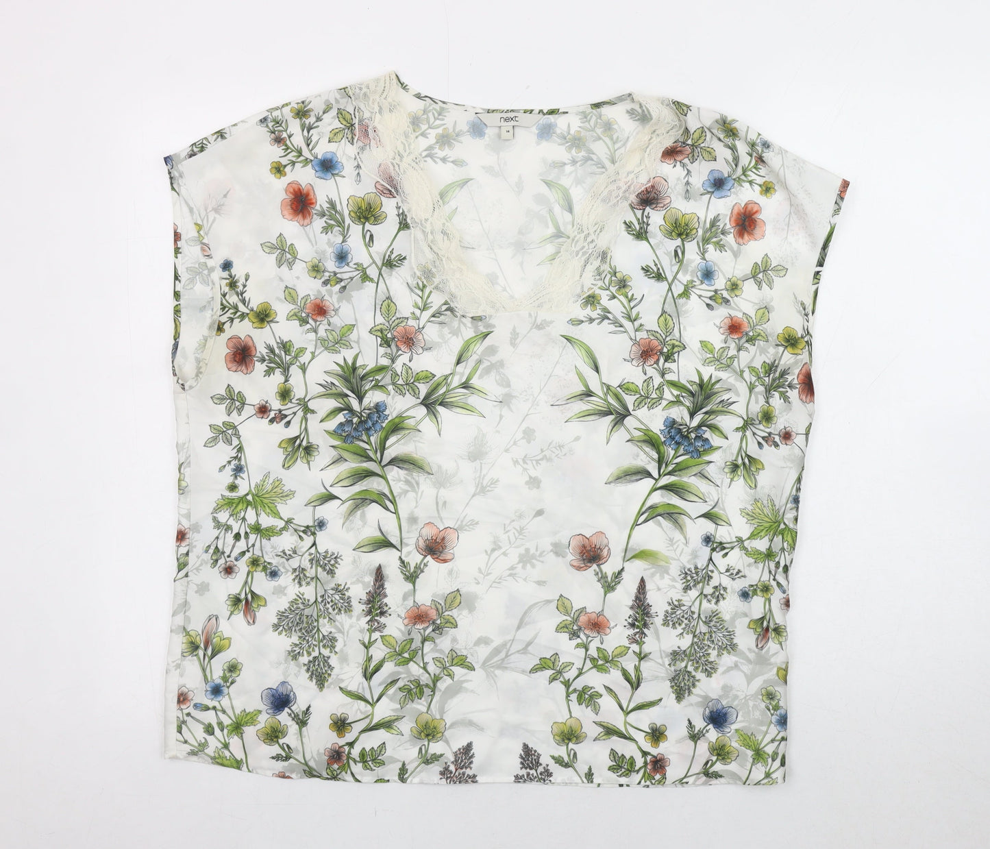 Womens UK Size 14 NEXT Multicoloured Basic Blouse