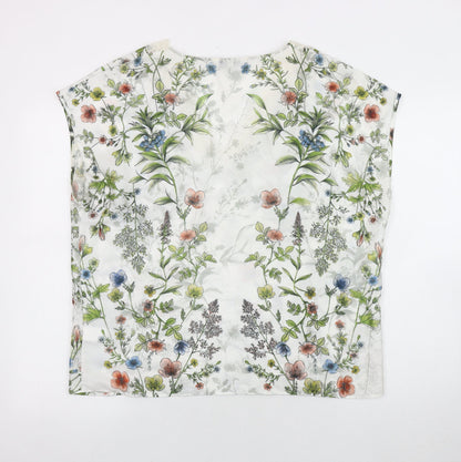 Womens UK Size 14 NEXT Multicoloured Basic Blouse