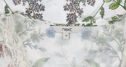 Womens UK Size 14 NEXT Multicoloured Basic Blouse