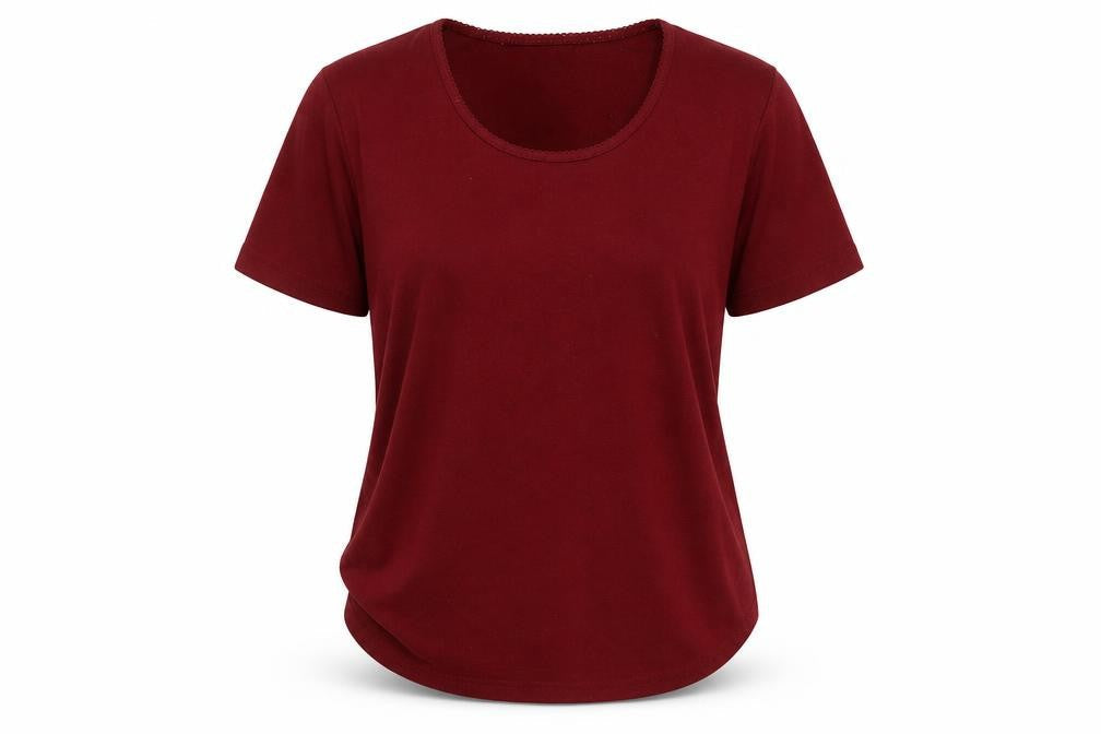 Womens UK Size 14 Lakeland Red Basic T-Shirt