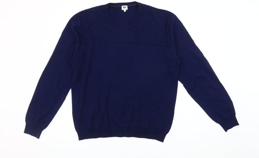 Kin by John Lewis Men's Blue Crew Neck Pullover Jumper L