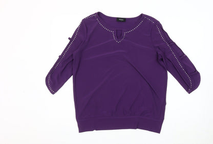 Womens UK Size M Klass Purple Basic Blouse