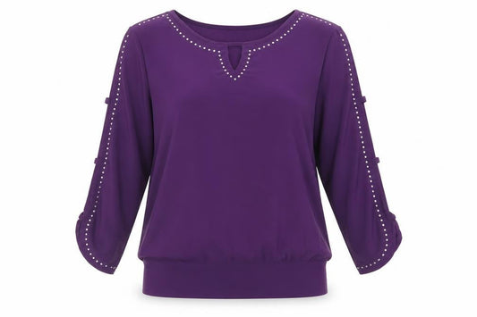 Womens UK Size M Klass Purple Basic Blouse