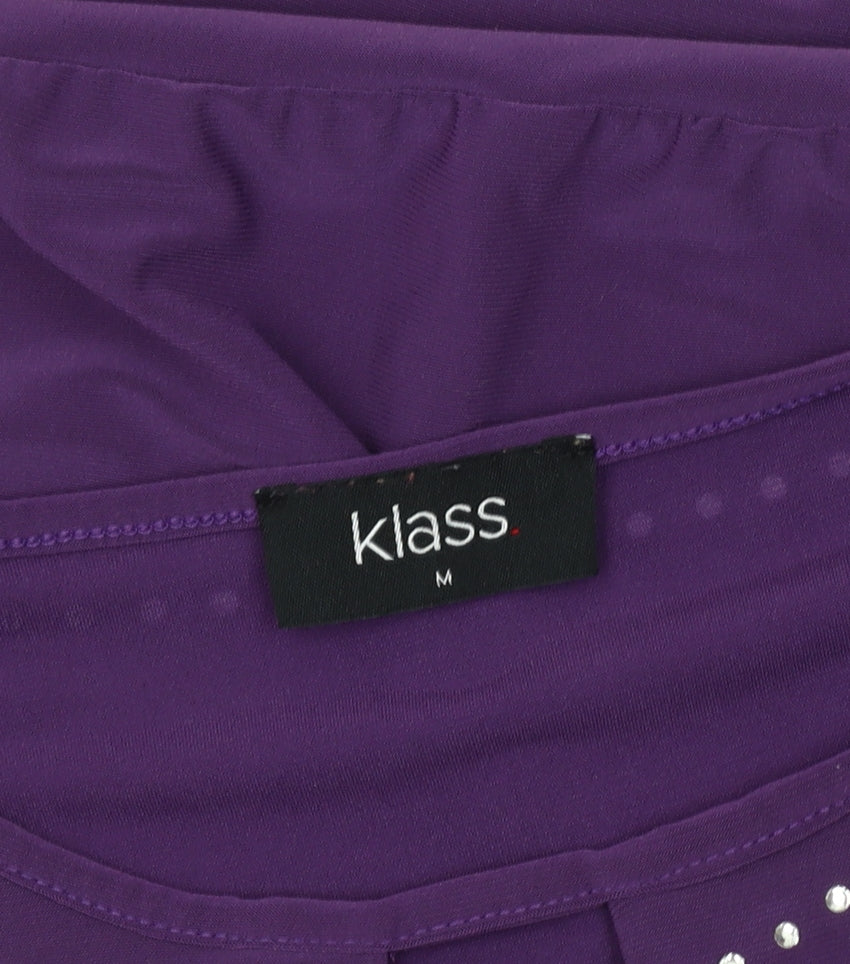 Womens UK Size M Klass Purple Basic Blouse