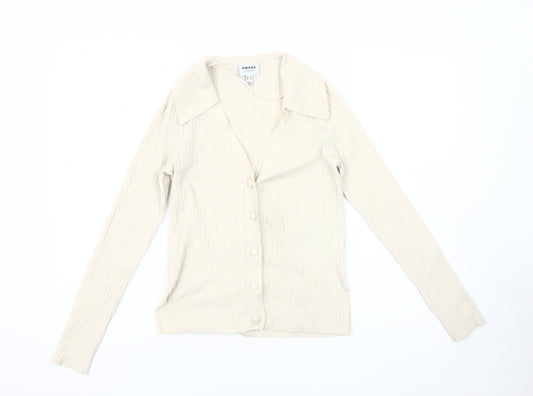 Womens UK Size XS VERO MODA Ivory Cardigan Jumper