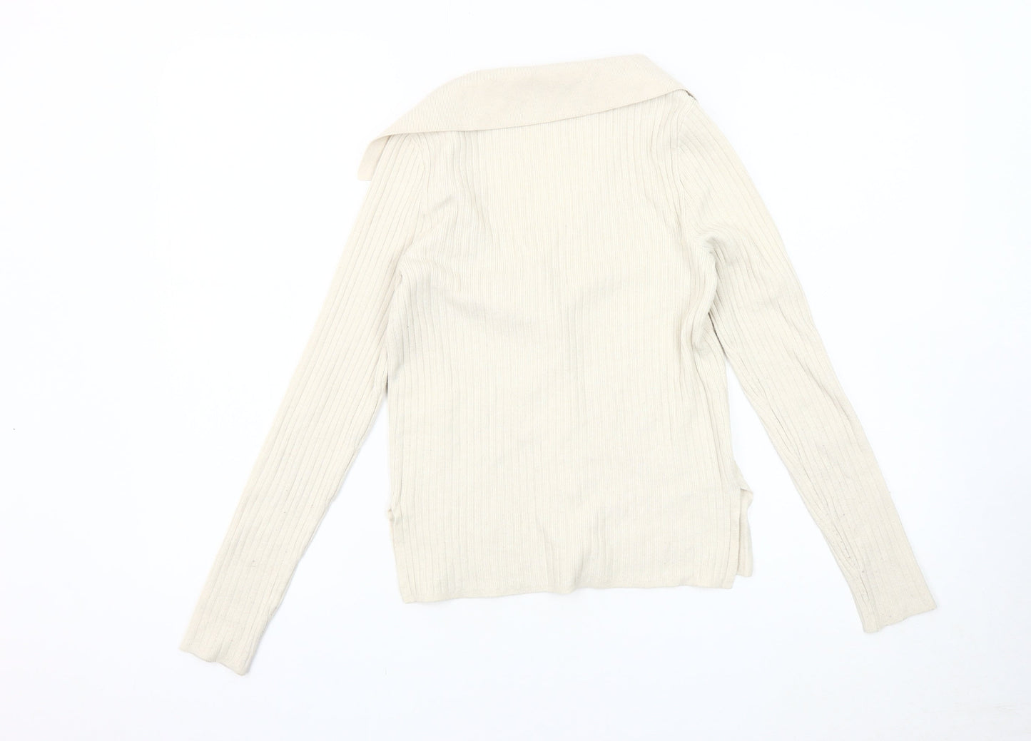 Womens UK Size XS VERO MODA Ivory Cardigan Jumper