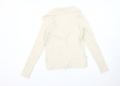 Womens UK Size XS VERO MODA Ivory Cardigan Jumper