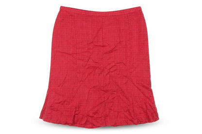 Next Women's Red Pencil Skirt Size 16 Lined Button Zip
